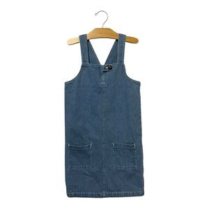 Coco Blanc Girls Blue Denim Overall Dress Size 7